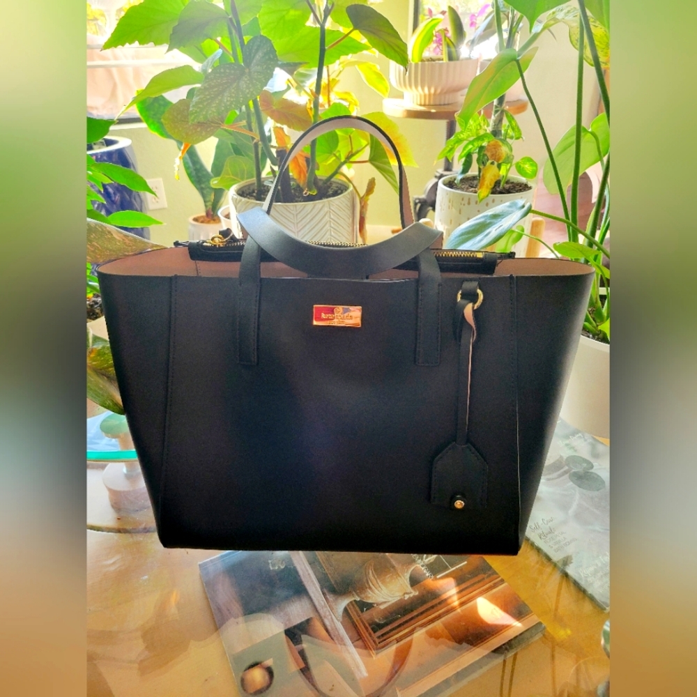 Kate Spade New York Small nelle Putnam Drive Purse and Wallet (Black/Dolce)